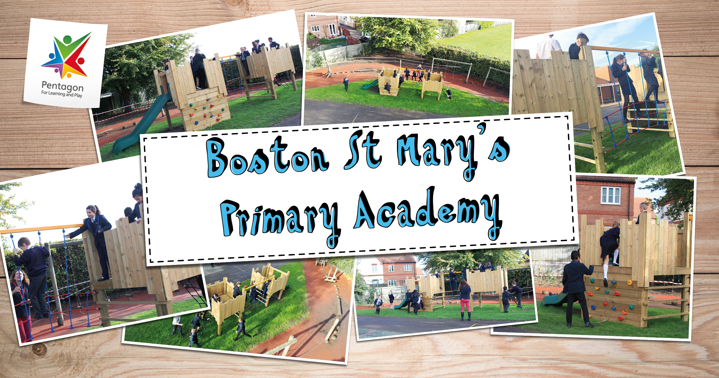 Boston St Mary School’s Playground Tower Pentagon Play